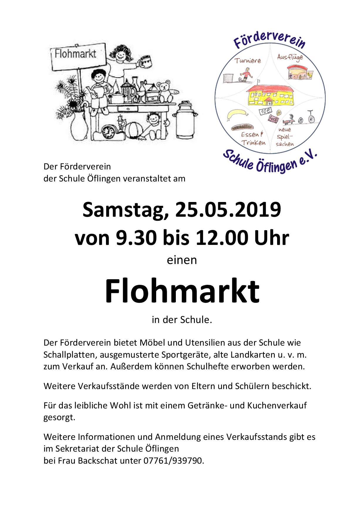 Plakat Flohmarkt 2019-05-25